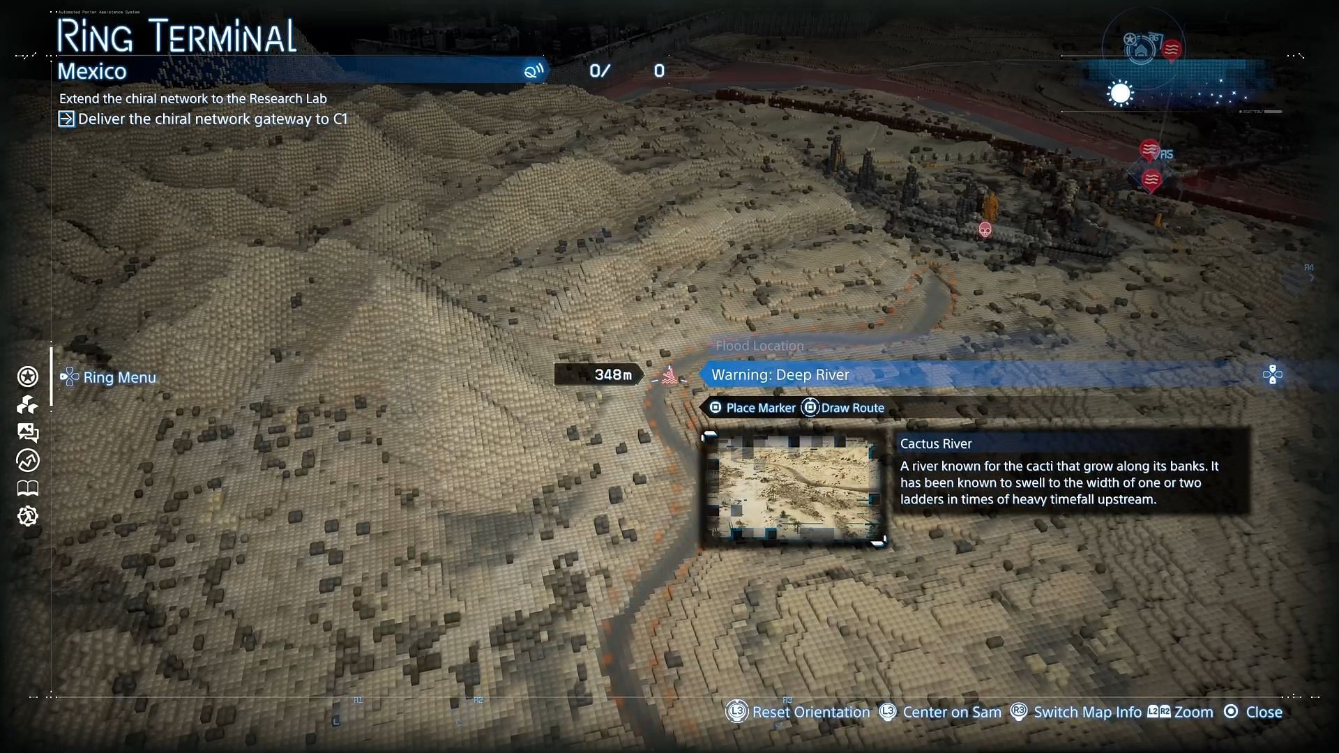 Use the map (Image via Sportskeeda Gaming || Kojima Productions)